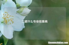 二建什么专业挂靠高