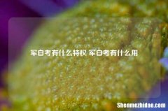 军自考有什么特权 军自考有什么用