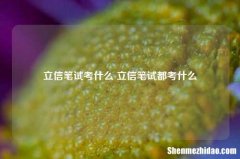 立信笔试考什么 立信笔试都考什么