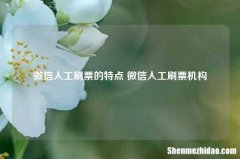 微信人工刷票的特点 微信人工刷票机构