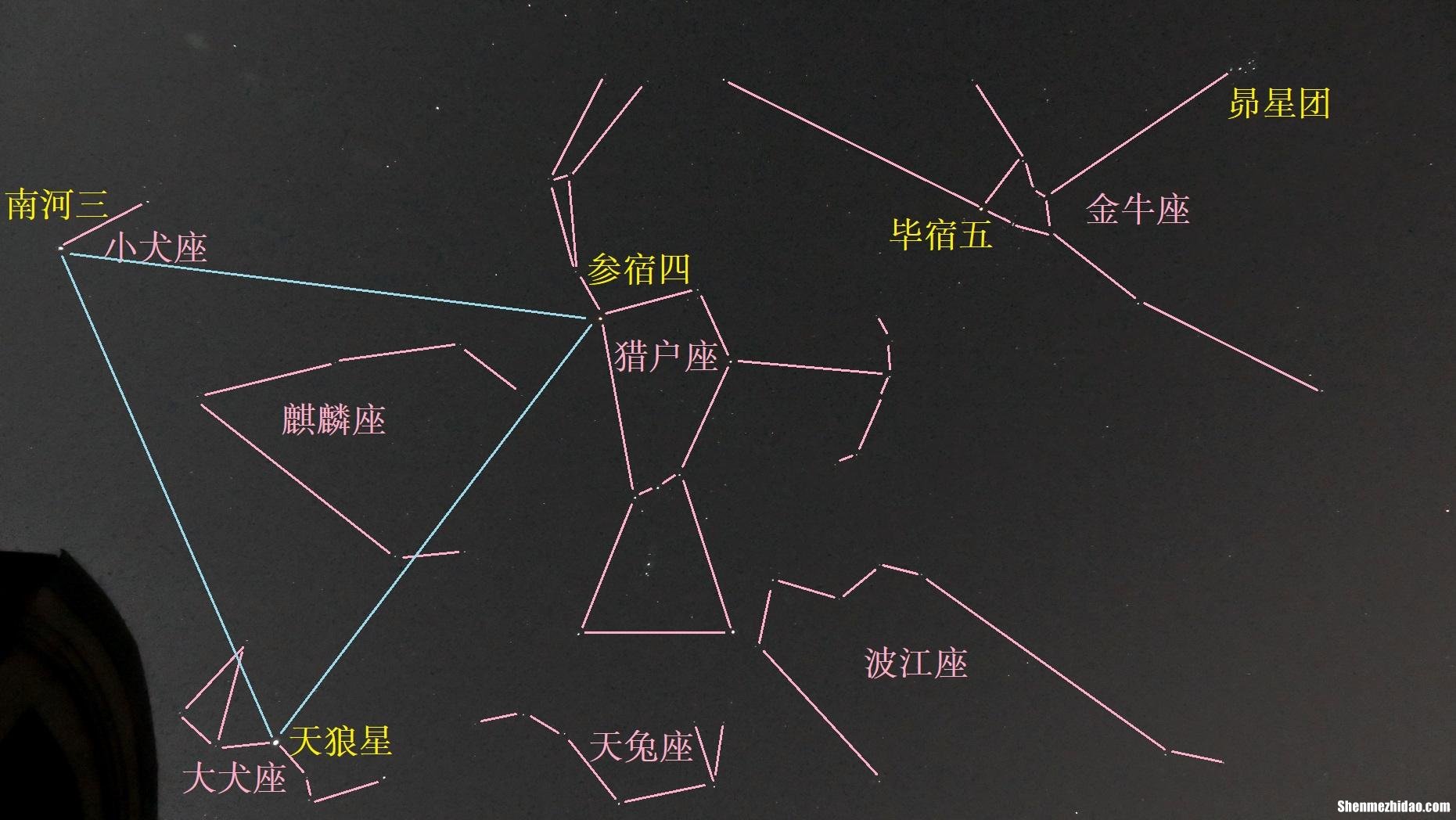 冬季大三角星座 冬季较著名的星座