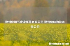 湖州俊翔五金冲压件有限公司 湖州俊航物流有限公司