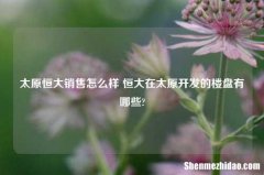 太原恒大销售怎么样 恒大在太原开发的楼盘有哪些?
