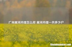 广州星河丹堤怎么样 星河丹堤一共多少户