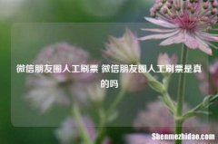 微信朋友圈人工刷票 微信朋友圈人工刷票是真的吗
