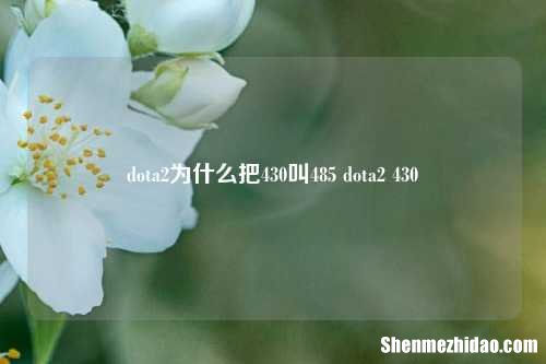 dota2为什么把430叫485 dota2 430