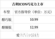 吉利icon巧克力轮胎尺寸 吉利icon巧克力轮胎尺寸是多少