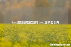 dota2连胜后匹配到的 dota2连败怎么办