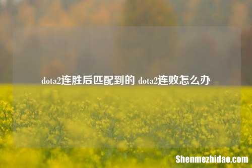 dota2连胜后匹配到的 dota2连败怎么办