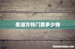 芜湖方特门票多少钱