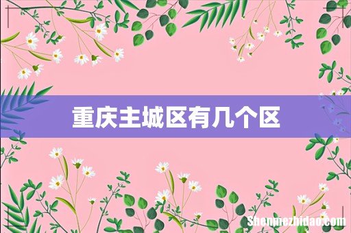 重庆主城区有几个区