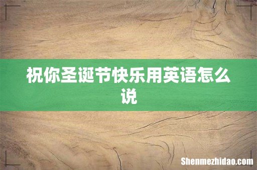 祝你圣诞节快乐用英语怎么说