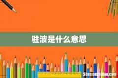 驻波是什么意思