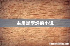 主角是李坏的小说