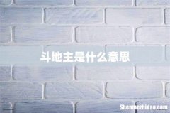 斗地主是什么意思