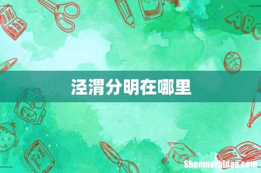 泾渭分明在哪里