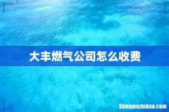 大丰燃气公司怎么收费