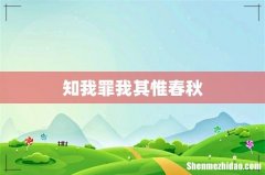知我罪我其惟春秋