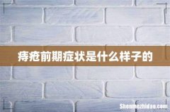 痔疮前期症状是什么样子的