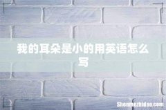 我的耳朵是小的用英语怎么写