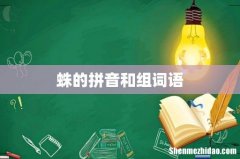 蛛的拼音和组词语