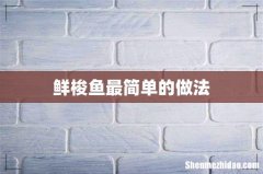 鲜梭鱼最简单的做法