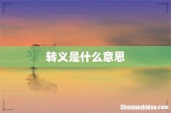 转义是什么意思