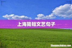 上海简短文艺句子