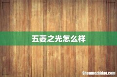 五菱之光怎么样