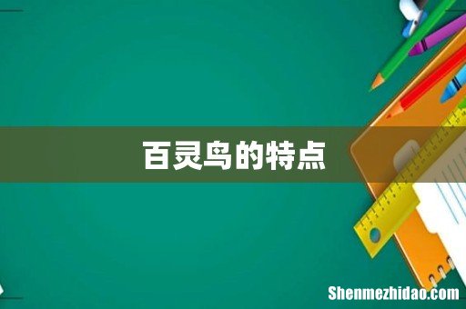 百灵鸟的特点