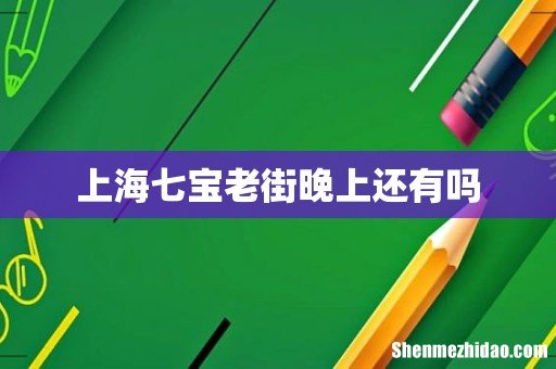 上海七宝老街晚上还有吗
