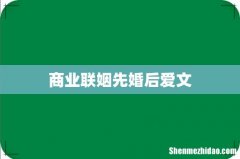 商业联姻先婚后爱文