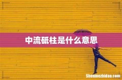中流砥柱是什么意思