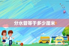 分水管等于多少厘米