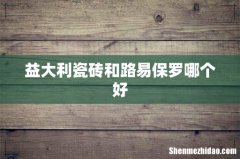 益大利瓷砖和路易保罗哪个好