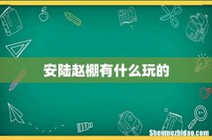 安陆赵棚有什么玩的