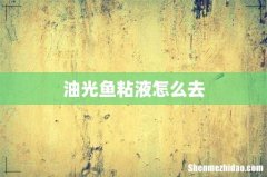 油光鱼粘液怎么去