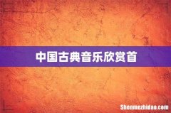 中国古典音乐欣赏首