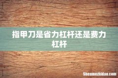 指甲刀是省力杠杆还是费力杠杆
