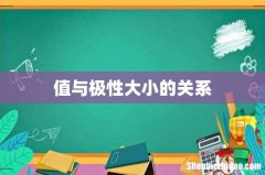 值与极性大小的关系