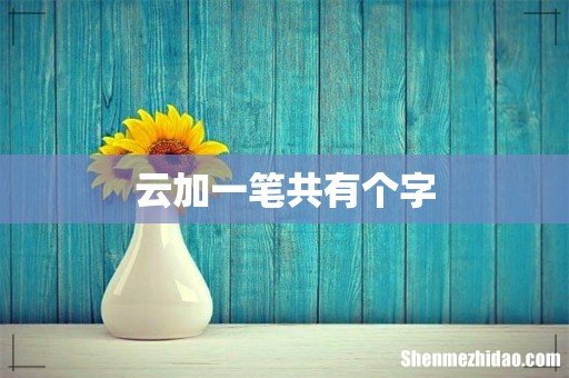 云加一笔共有个字