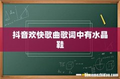 抖音欢快歌曲歌词中有水晶鞋