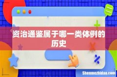 资治通鉴属于哪一类体例的历史