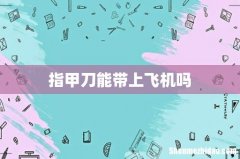 指甲刀能带上飞机吗