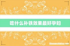 吃什么补铁效果最好孕妇