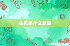 主见是什么意思