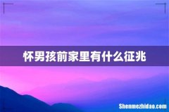 怀男孩前家里有什么征兆