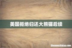 美国拒绝归还大熊猫后续