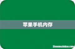 苹果手机内存
