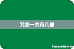 咒怨一共有几部